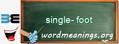 WordMeaning blackboard for single-foot